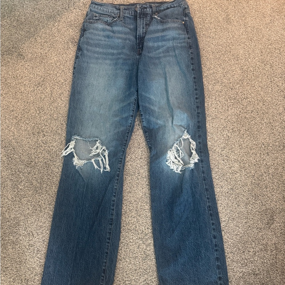 Straight leg A.N.A. Jeans size women’s 10 with distressing in the knees.
